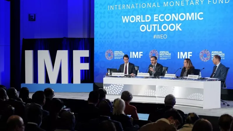 International Monetary Fund headquarters in Washington amid concerns over global financial market risks