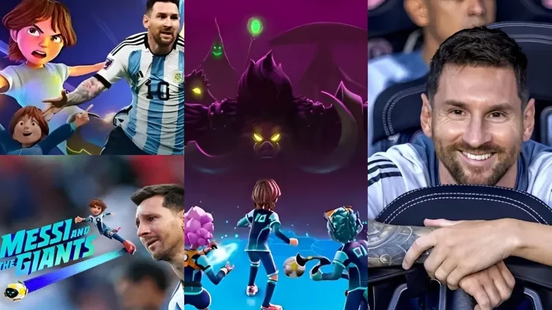 Lionel Messi and Disney’s Messi and the Giants animated series announcement.