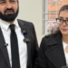 Human rights lawyer Imaan Mazari-Hazir and Hadi Ali Chattha in connection with their anti-terrorism court case in Islamabad.