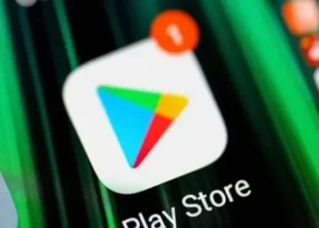 Google Play Store app on a smartphone screen amid UK legal action