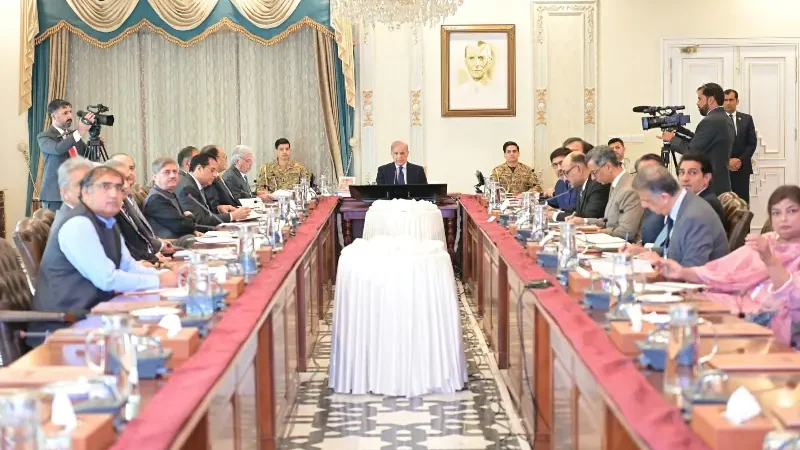 Prime Minister Shehbaz Sharif chairs a winter gas load management meeting in Islamabad