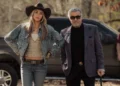 Sylvester Stallone and daughter Scarlet Rose Stallone, who plays Spencer in the crime drama Tulsa King.