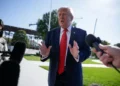 US President Donald Trump amid rising tensions with Iran and diplomatic efforts to prevent renewed military action.