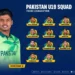 Pakistan U19 cricket squad led by Farhan Yousuf for the ACC Men’s U19 Asia Cup 2026 in Oman.